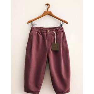 Zara Kids Timeless Mauve Purple Elastic Waist Twill Pants Trousers Size 6 116cm